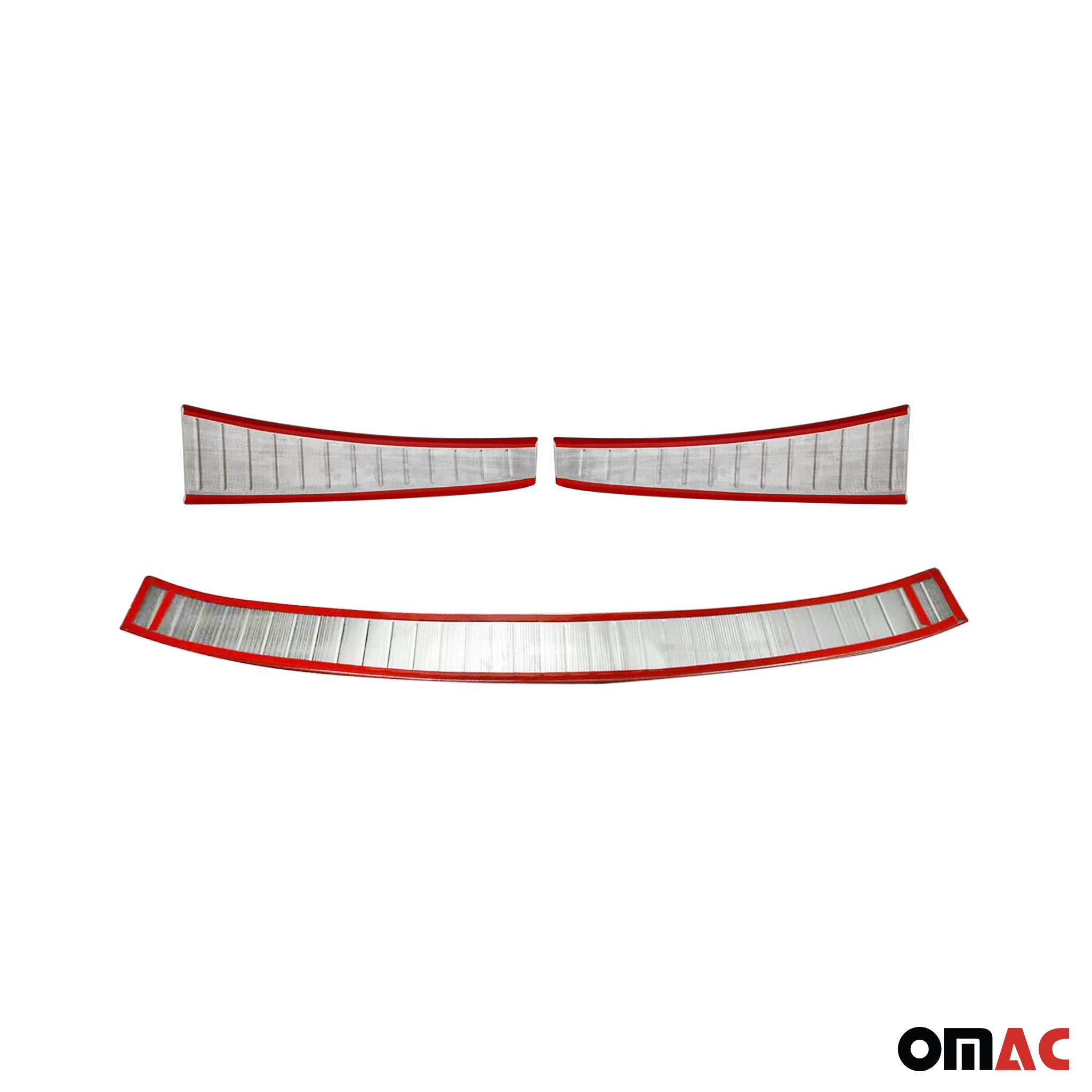 Rear Bumper Guard & Trunk Sill Cover Set for Ford Escape 2013-16 Pre-FL Brushed