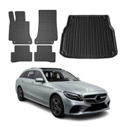 2015-2021 Mercedes C Class S205 Wagon Floor Mats & Cargo Liner Full Set All Weather