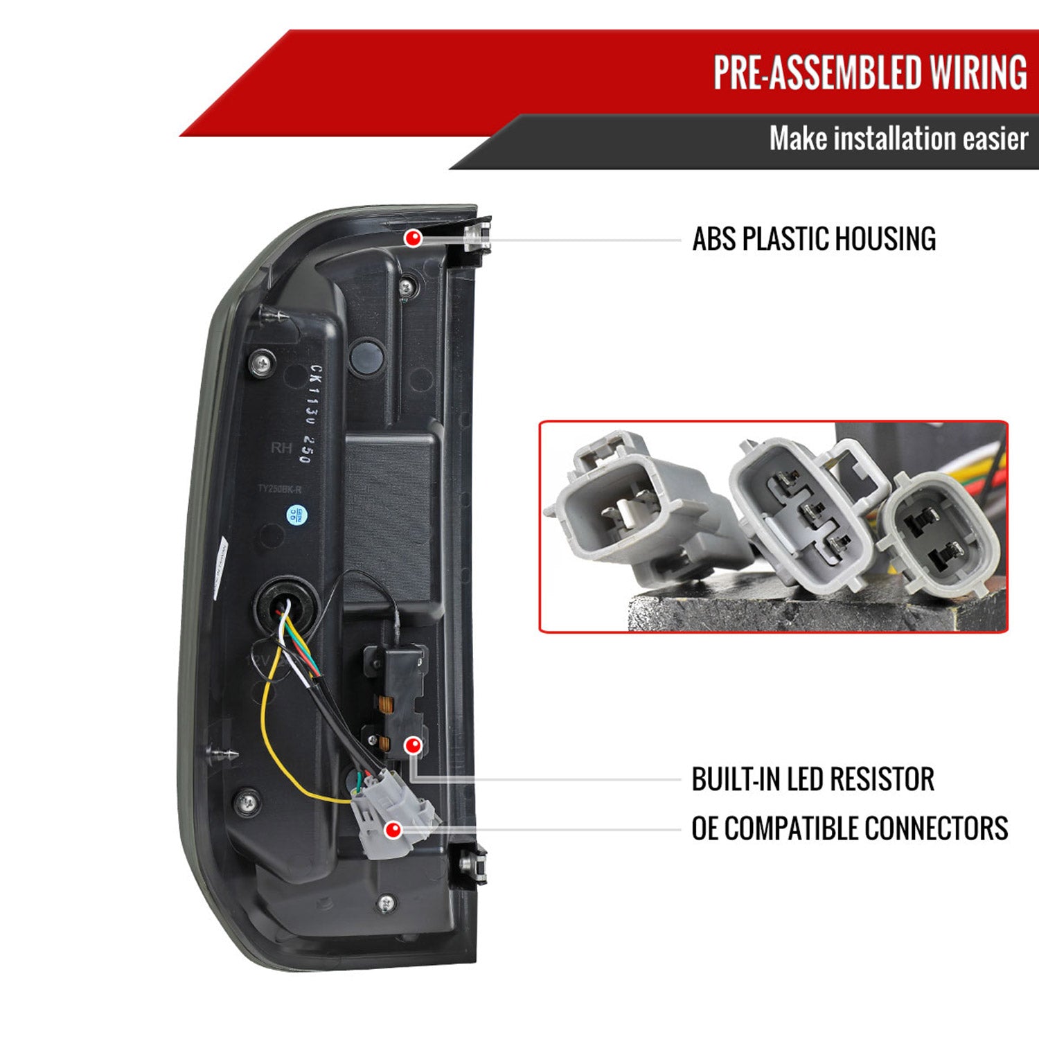 2014-2021 Toyota Tundra Facelift Full LED Tail Lights Signal Jet Black/Smoke