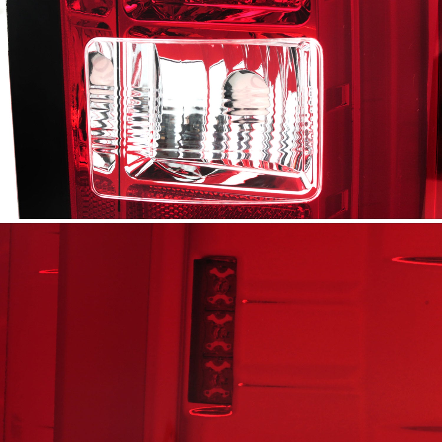 2014-2018 GMC Sierra 1500/2500HD/3500HD LED Tail Lights Chrome/Red Lens