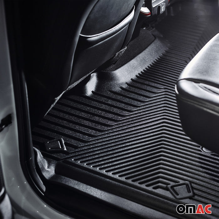 OMAC Premium Floor Mats For Nissan Titan II 2016-2024 Second Row All-Weather
