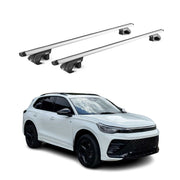 2025 VW Tiguan Roof Rack Cross Bars Luggage Carrier Alu Silver 2x