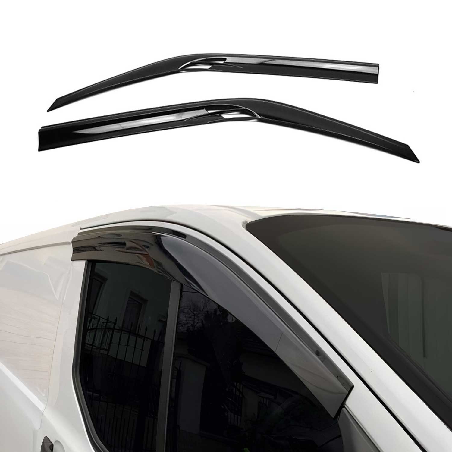 2019-2025 Mercedes Sprinter W907 910 Window Visor Vent Rain Deflector 2Pcs Smoke