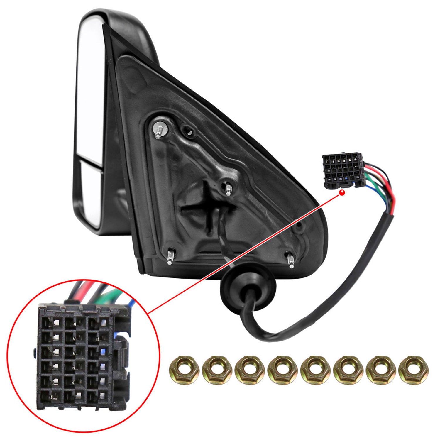 2014-2018 Chevy Silverado/GMC Sierra Heated Manual Towing Mirrors Smoke