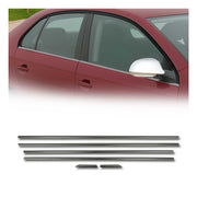 2011-2018 VW Jetta A6 Window Molding Trim Streamer Stainless Steel Dark 6Pcs