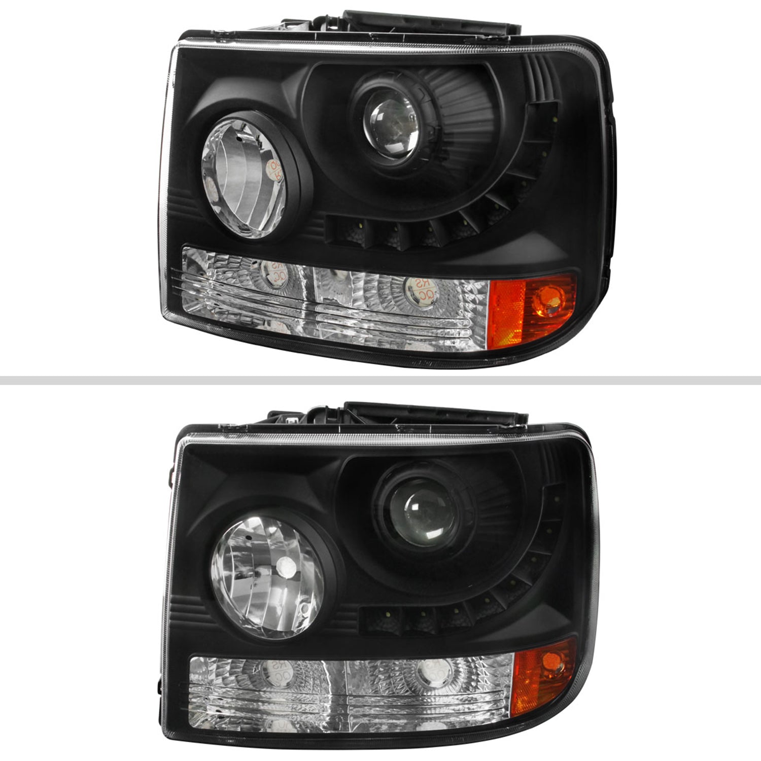 1999-2002 Chevy Silverado 1500 2500/Tahoe Suburban Headlights LED Light Black