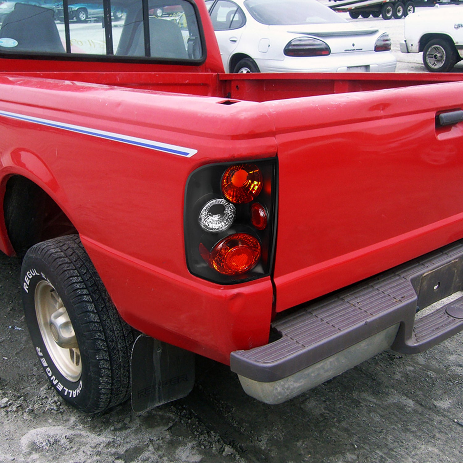 1993-1997 Ford Ranger Tail Lights Matte Black Housing/Clear Lens