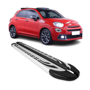 2016-2024 Fiat 500X Running Boards Side Steps Silver