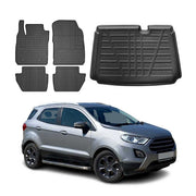 2018-2022 Ford EcoSport Floor Mats & Cargo Liner Full Set All Weather Black