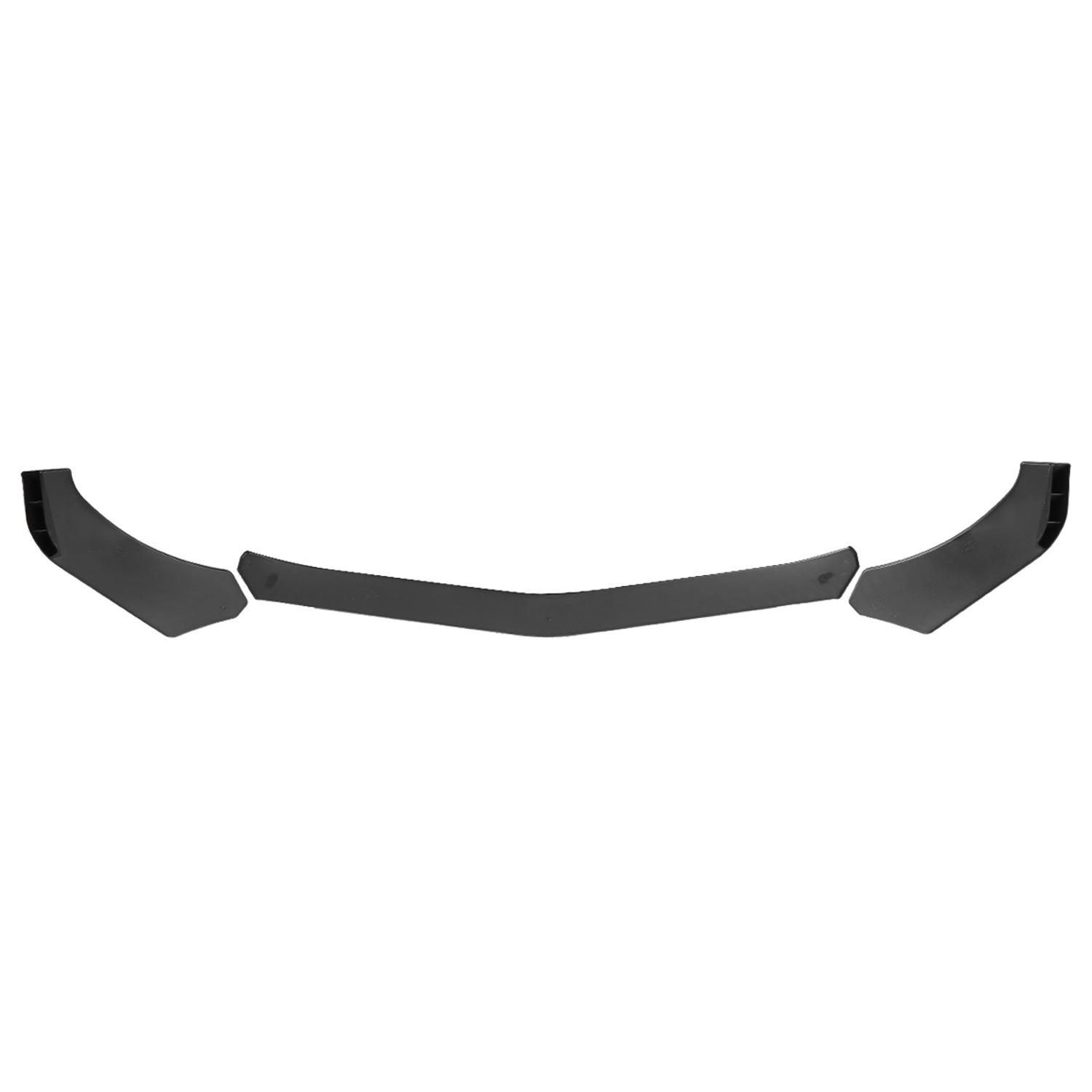 Universal Matte Black Polypropylene 3Pcs Bumper Lip Body Kit Splitter Spoiler