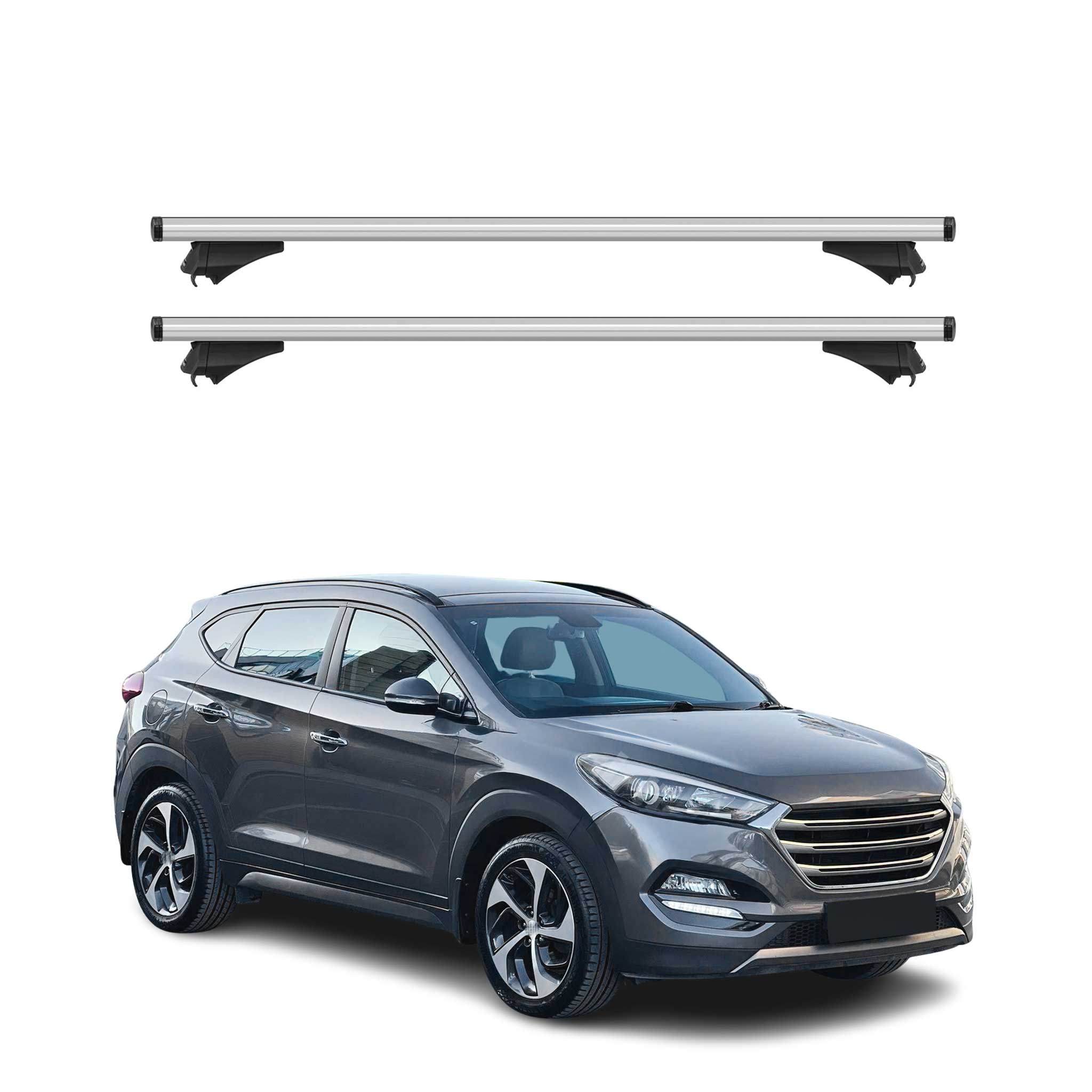 2016-2021 Hyundai Tucson Roof Rack Cross Bars Silver