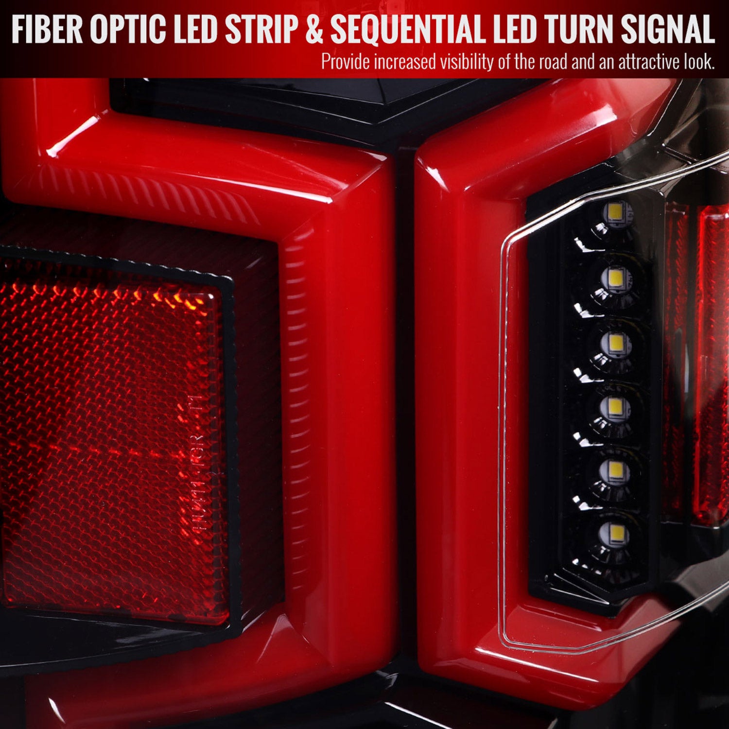 2019-2024 Dodge RAM 2500/3500 LED Signal Tail Lights Jet Black/Clear