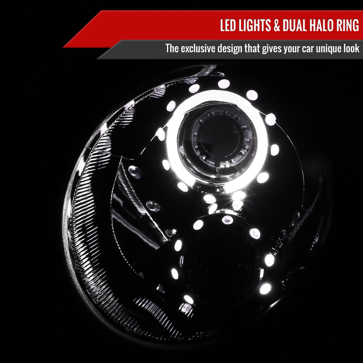 2007-2015 Mini Cooper R55 R56 R57 R58 R59 Halo Projector Headlights Black