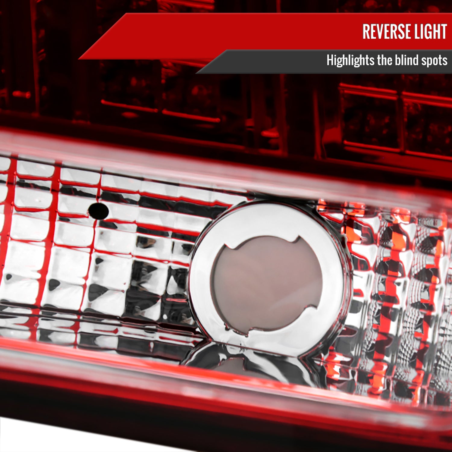 1999-2004 Ford Mustang Sequential LED Tail Lights - RS Chrome/Red Lens