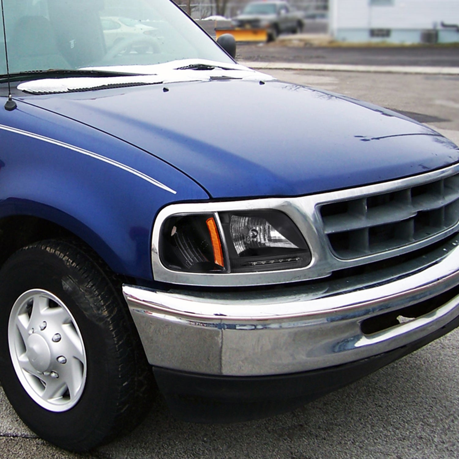 1997-2004 Ford F-150/Expedition Corner Lights Matte Black Housing/Clear Lens