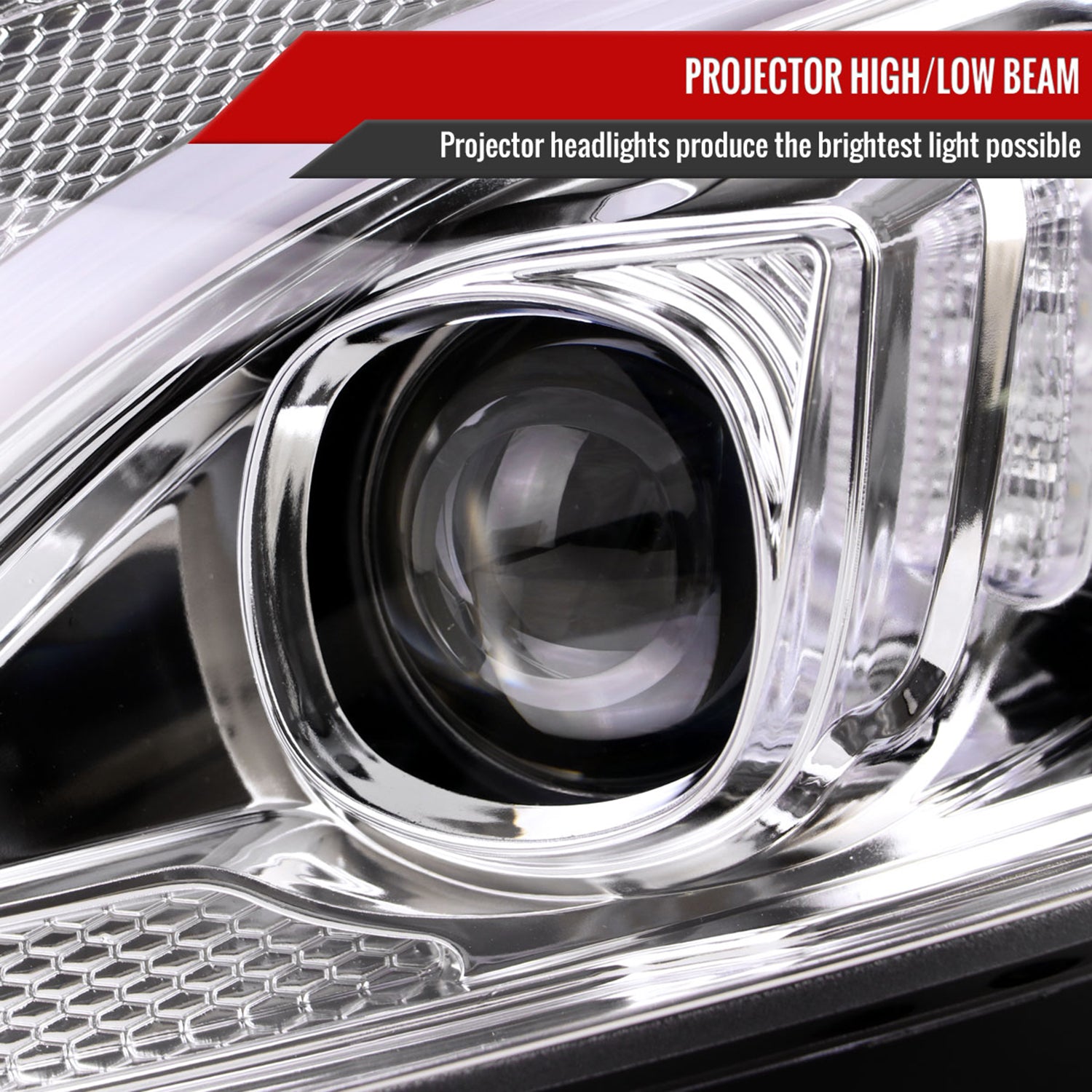 2015-2018 Mercedes-Benz C-Class W205 Turn Signal Projector Headlights Chrome