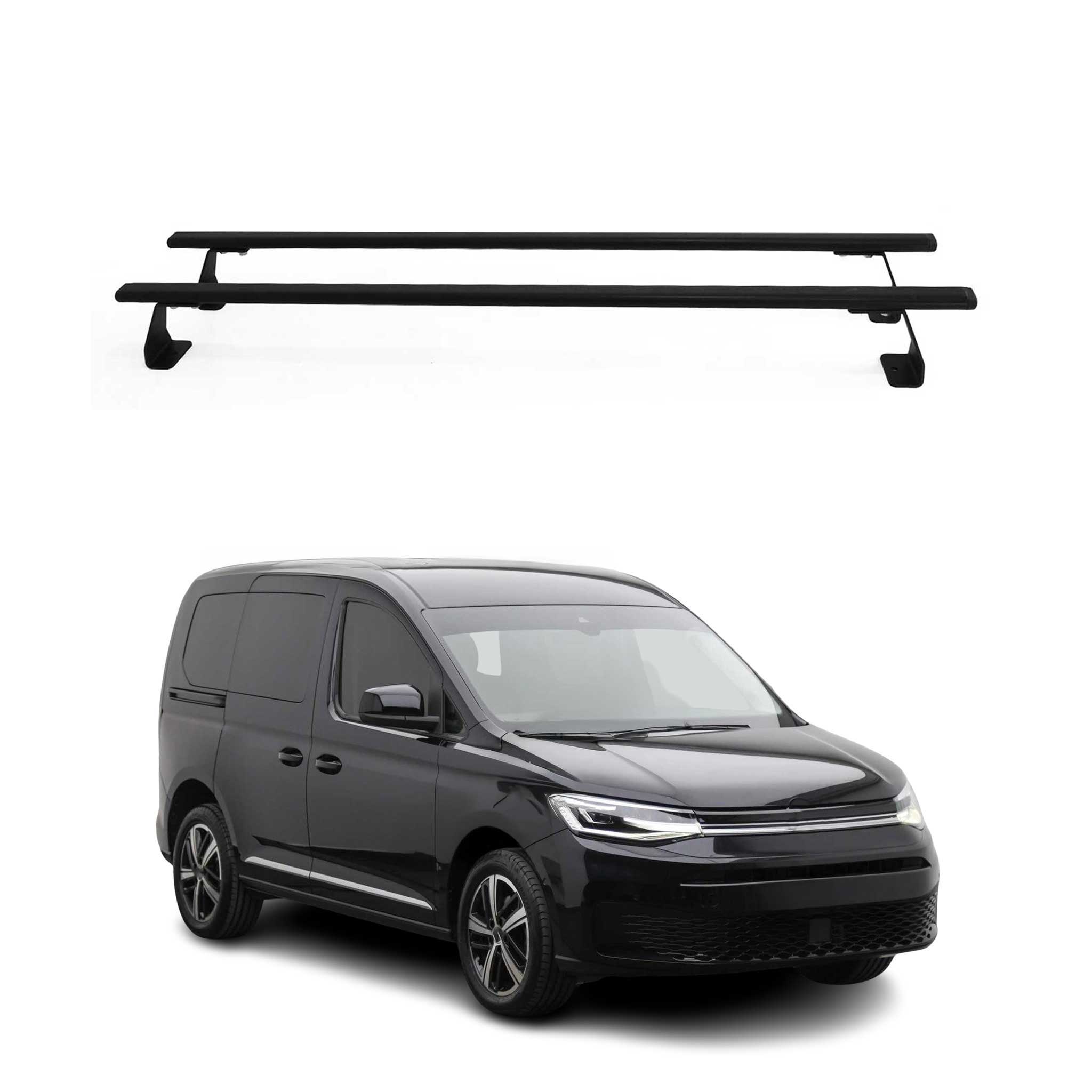 2021-2024 VW Caddy Roof Rack Cross Bars Black