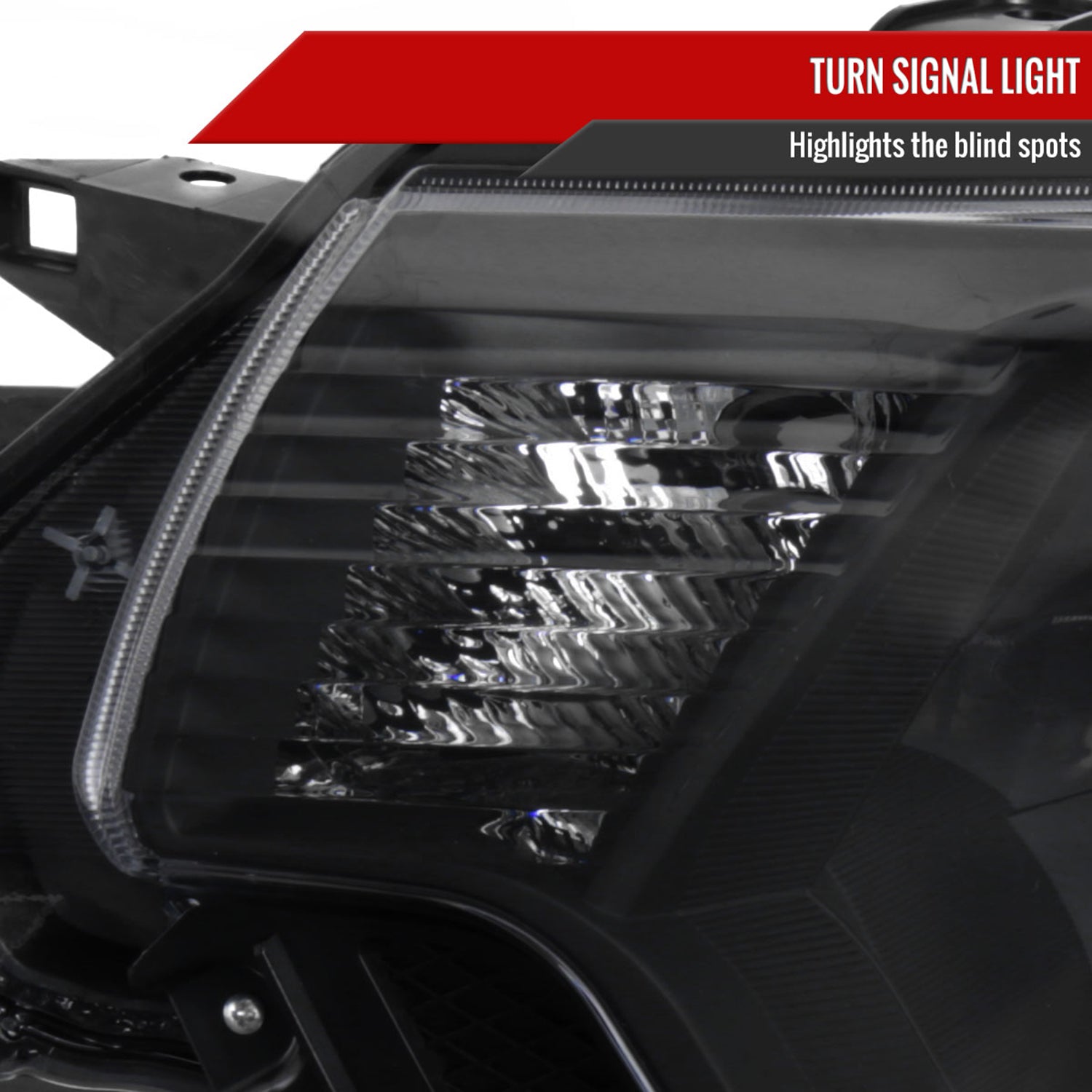 2012-2015 Toyota Tacoma Retro Style Projector Headlights Matte Black/Clear