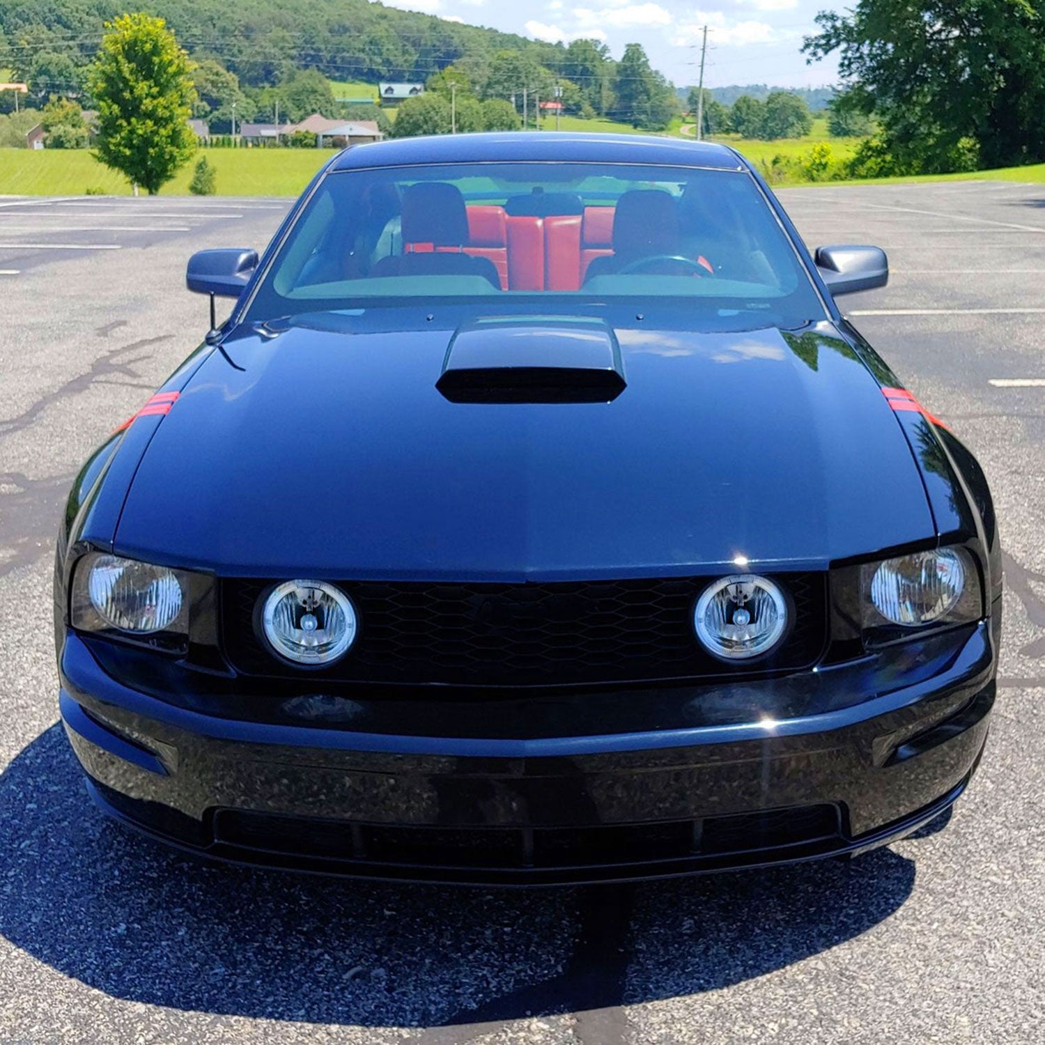 2005-2009 Ford Mustang GT Deluxe/Premium H10 Halo Ring Fog Lights Chrome/Clear