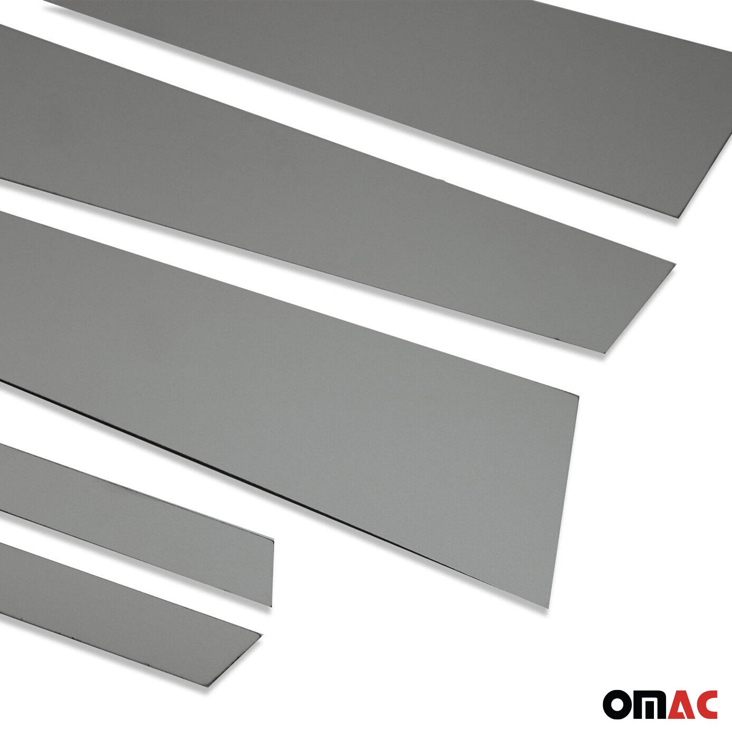 2007-2013 Mercedes S Class W221 Window B Pillar Posts Trim Stainless Steel Dark 6x