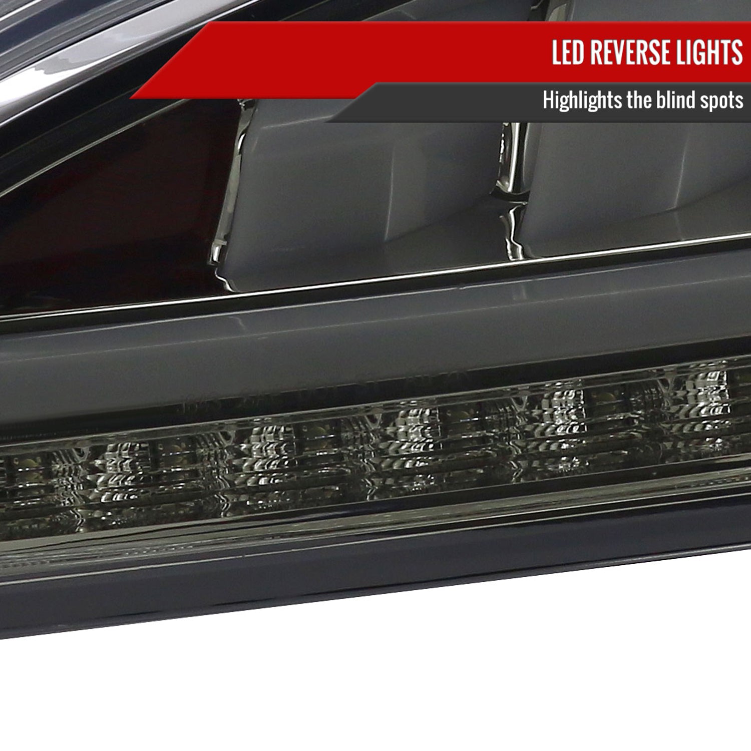 2010-2016 Hyundai Genesis Coupe White Bar LED Tail Lights Chrome/Smoke