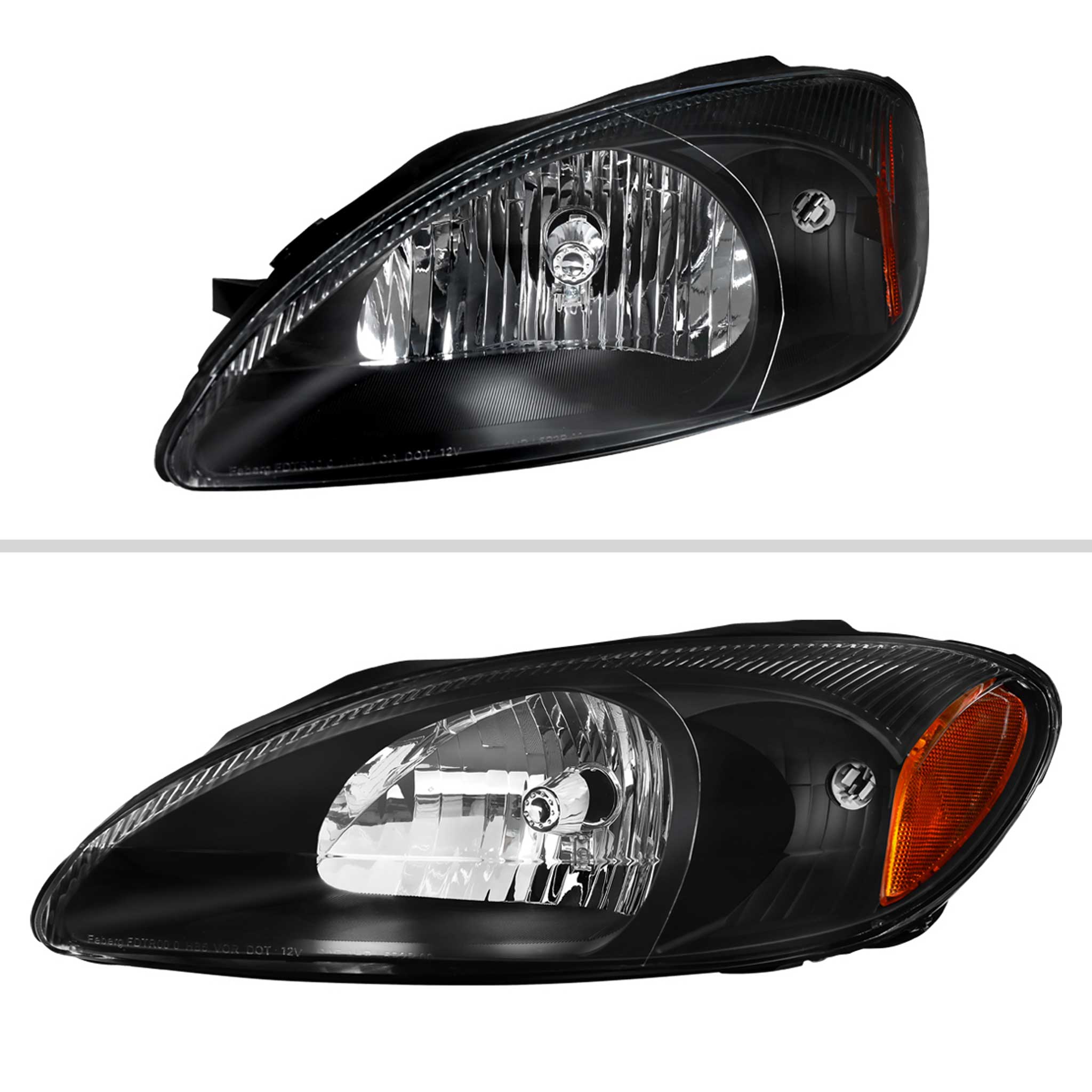 For Ford Tarus 2000-2007 Factory Style Headlights (Black Housing / Clear Lens)