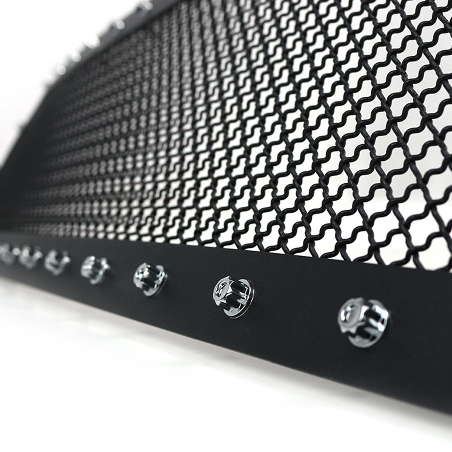 2012-2015 Toyota Tacoma Rivet Style Black Stainless Steel Mesh Grille Insert