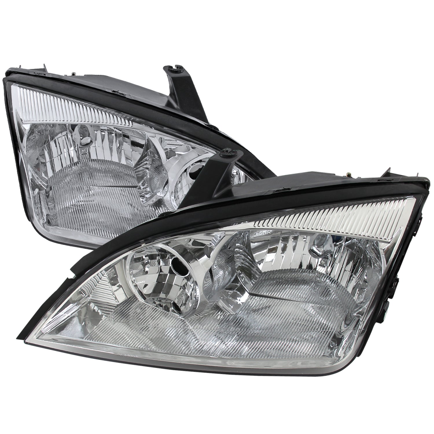 2005-2007 Ford Focus Factory Style Headlights Chrome Housing/Clear Lens