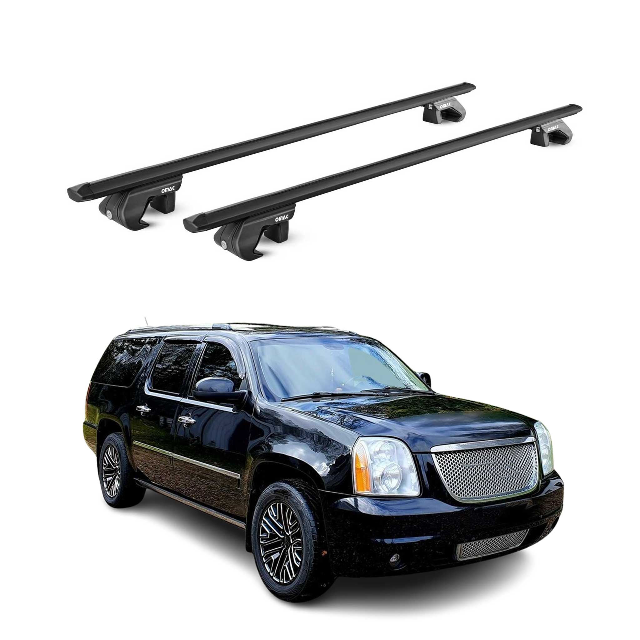 2000-2014 GMC Yukon XL Roof Rack Cross Bars Black Luggage Carrier 2 Pcs