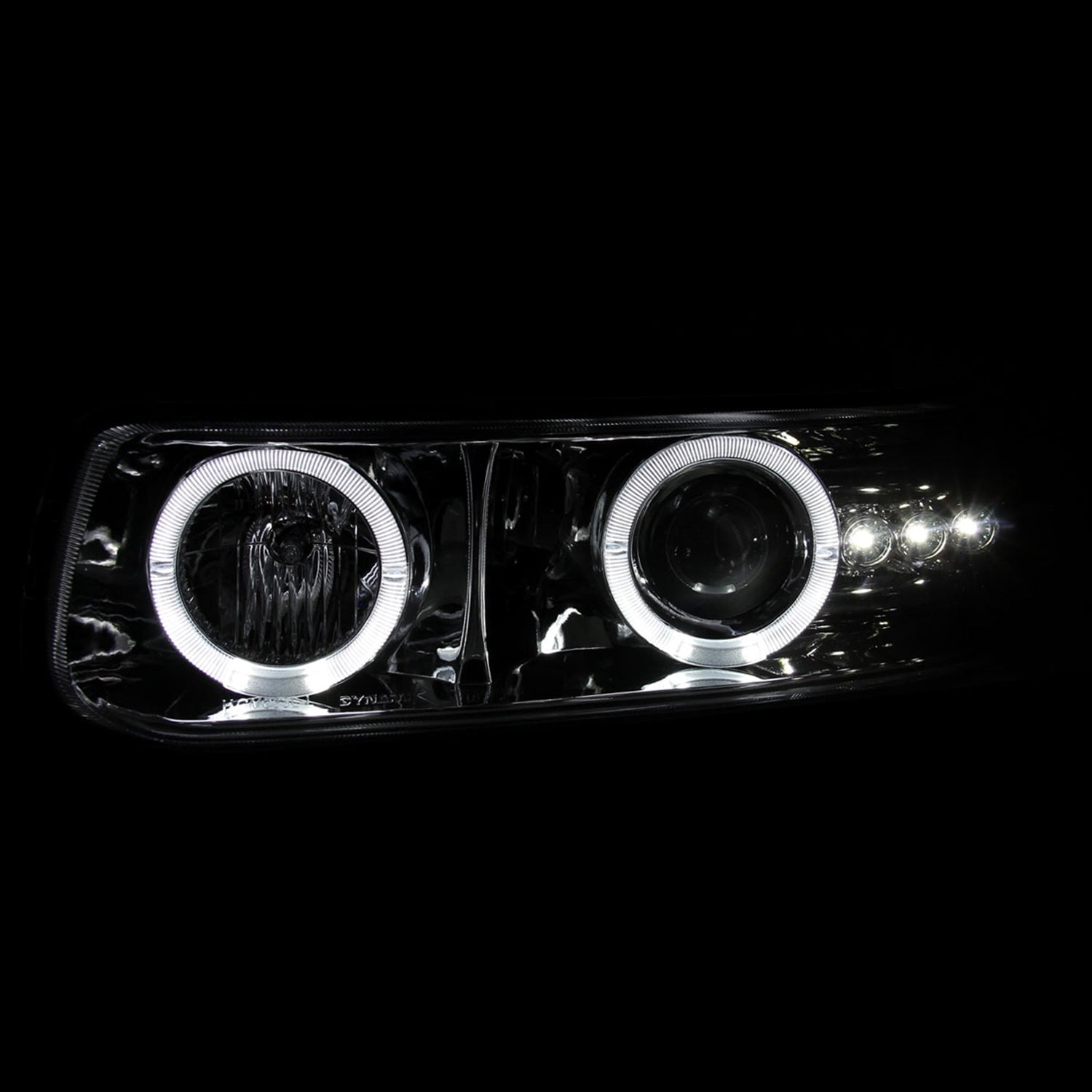 1999-2002 Chevy Silverado/ Tahoe/Suburban Dual Halo Headlights LED Chrome