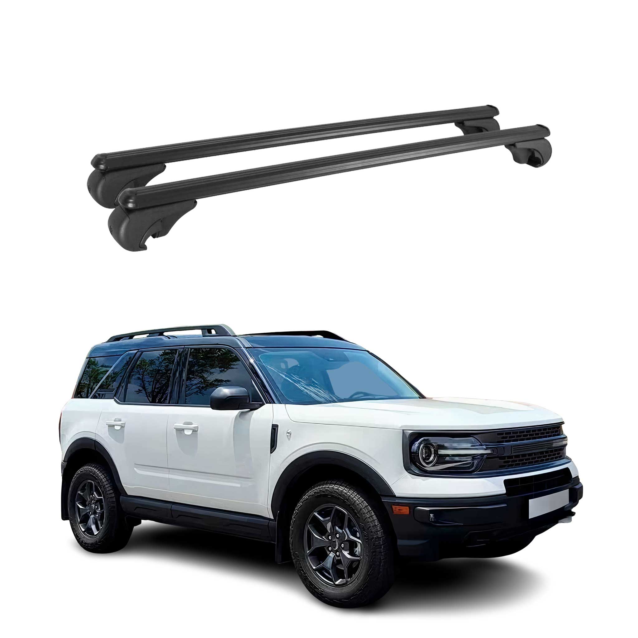 2021-2024 Ford Bronco Sport Roof Rack Cross Bars Black
