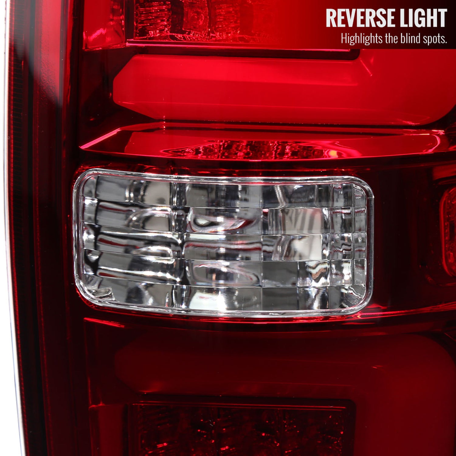 2009-2014 Ford F-150 Red C-Bar LED Tail Lights Chrome Housing/Red Lens
