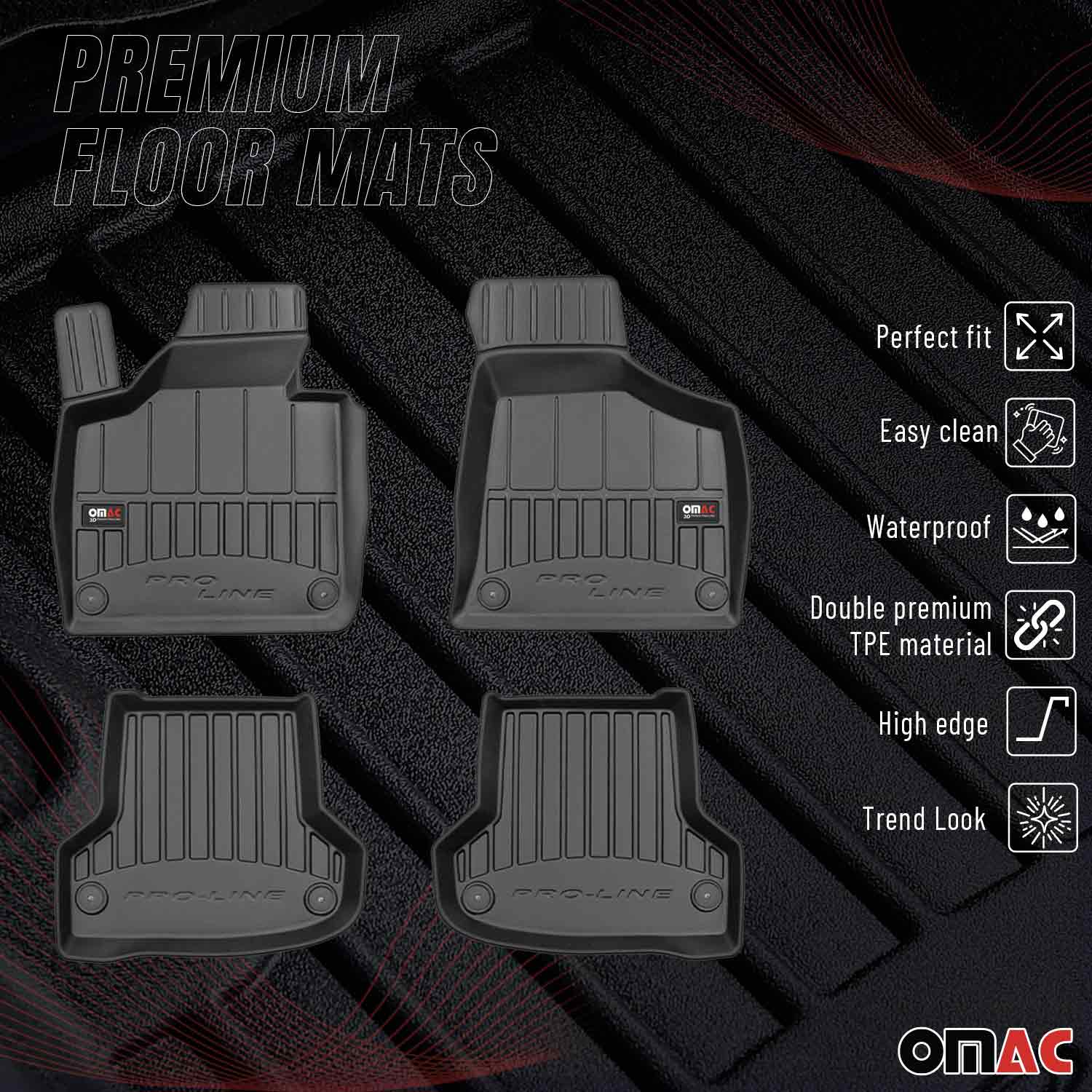 2020-2025 Porsche Taycan Premium Floor Mats Liners Full Set All Weather Heavy Duty