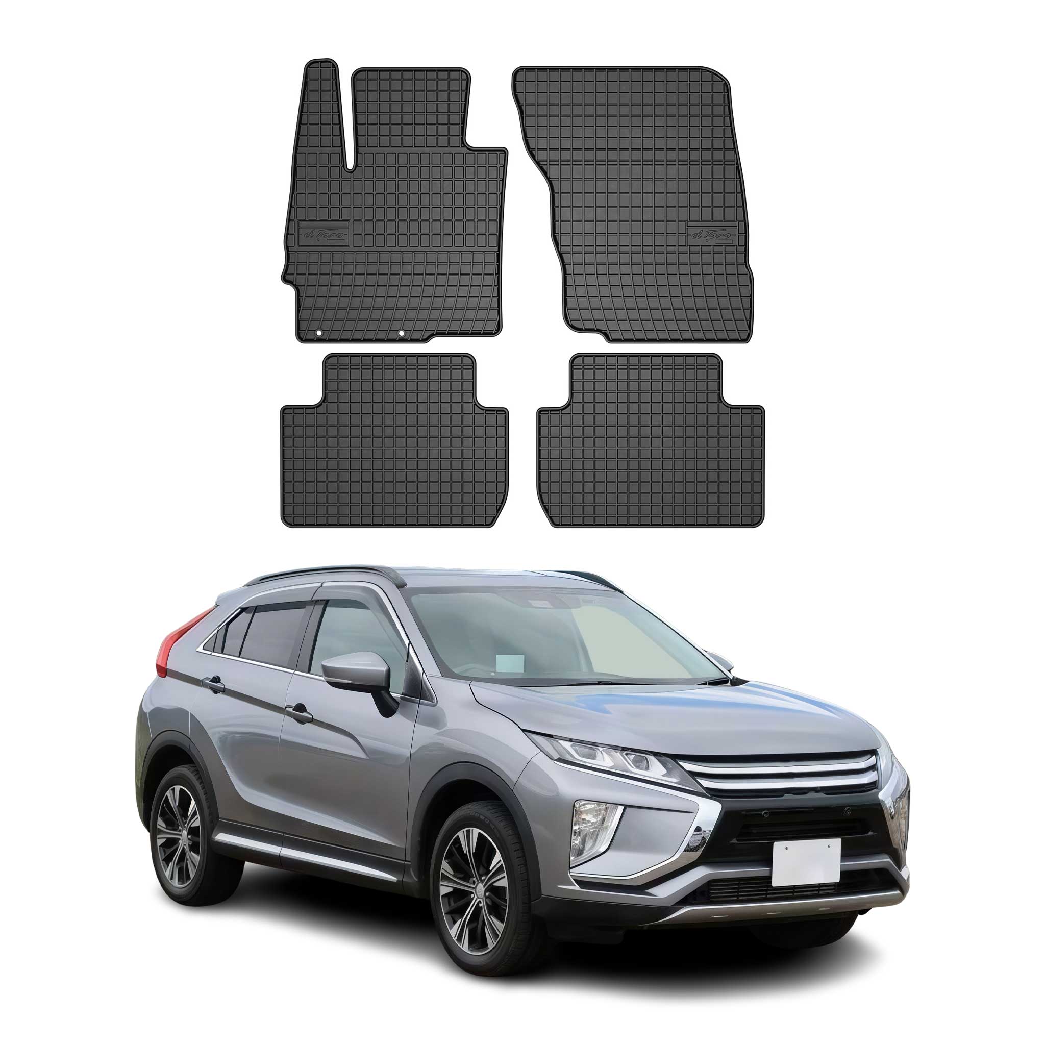 2018-2024 Mitsubishi Eclipse Cross Floor Mats Liners Full Set All Weather Rubber