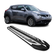 2011-2018 Nissan Juke Running Boards Side Steps Silver & Black