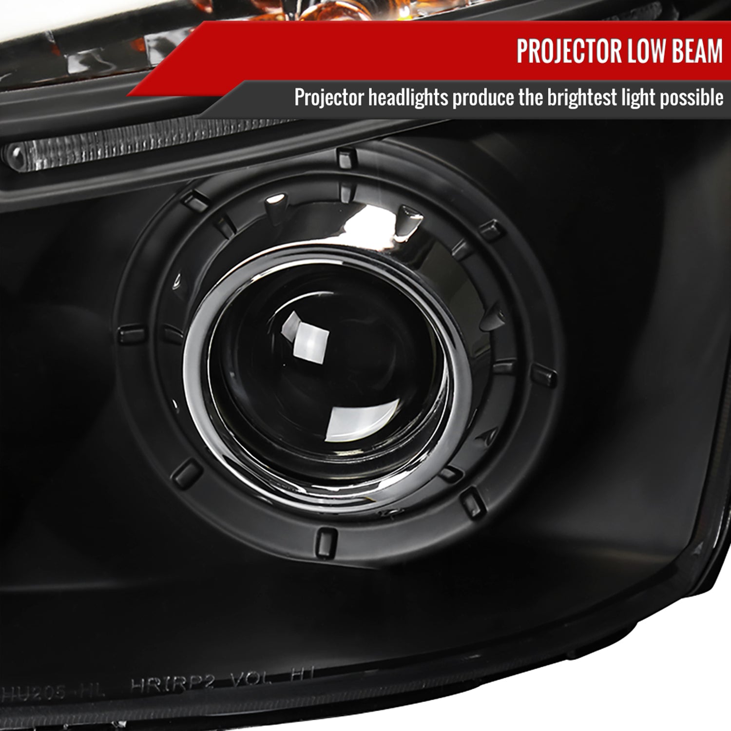 2005-2009 Hyundai Tucson Single Halo Projector Headlights Matte Black/Clear