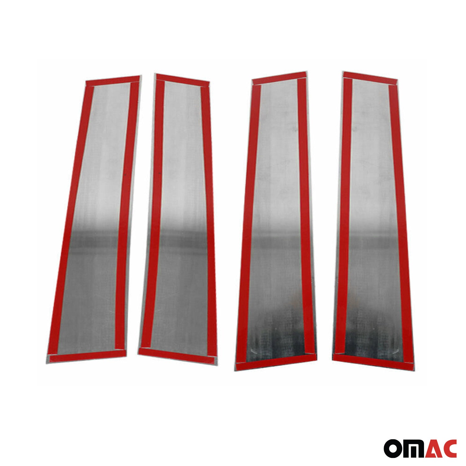 2011-2016 Mini Countryman R60 Window Pillar Posts Door Trim Stainless Steel Silver 4x