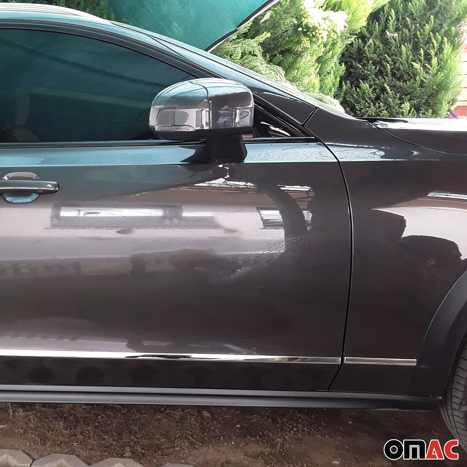 2018-2021 Volvo V90 Side Door Molding Trim Skirt Garnish Stainless Steel Silver 6 Pcs