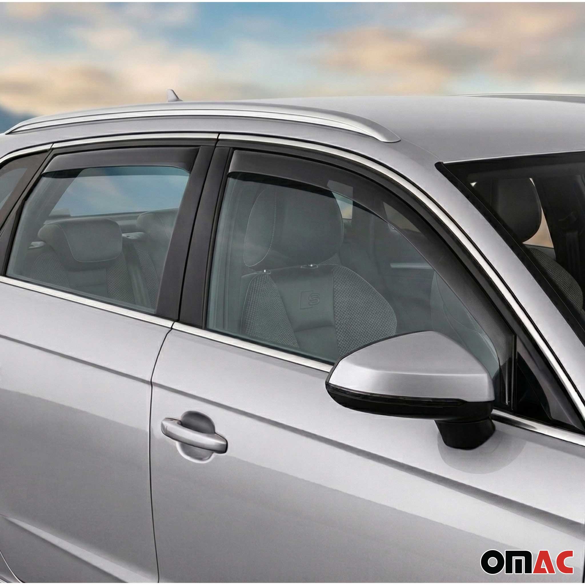 2013-2018 Audi Q3 (8U) Window Visor Vent Rain Deflector 4Pcs Smoke