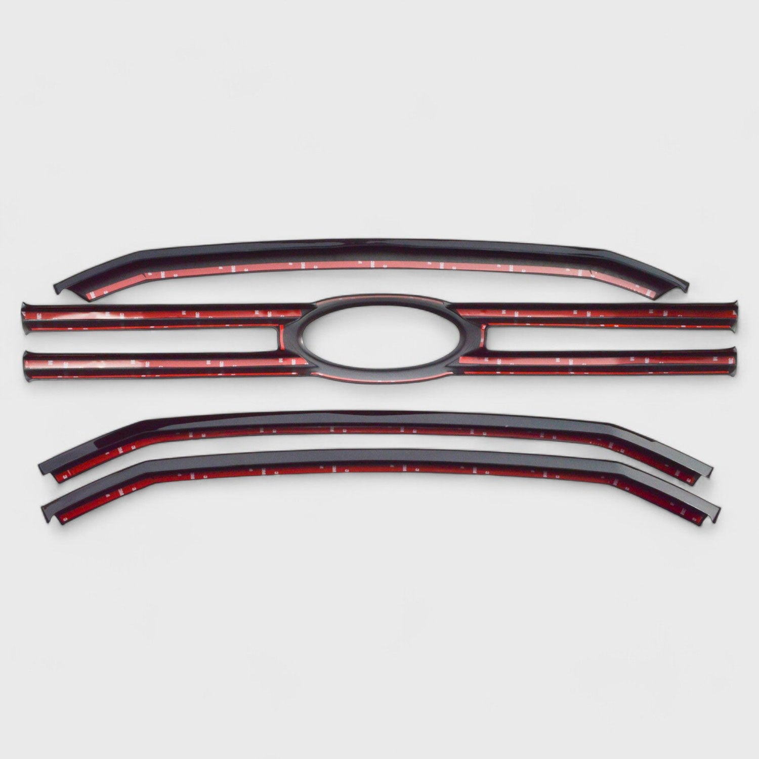 2015-2017 Ford F-150 Grille Overlay Gloss Black 4Pcs ABS Plastic