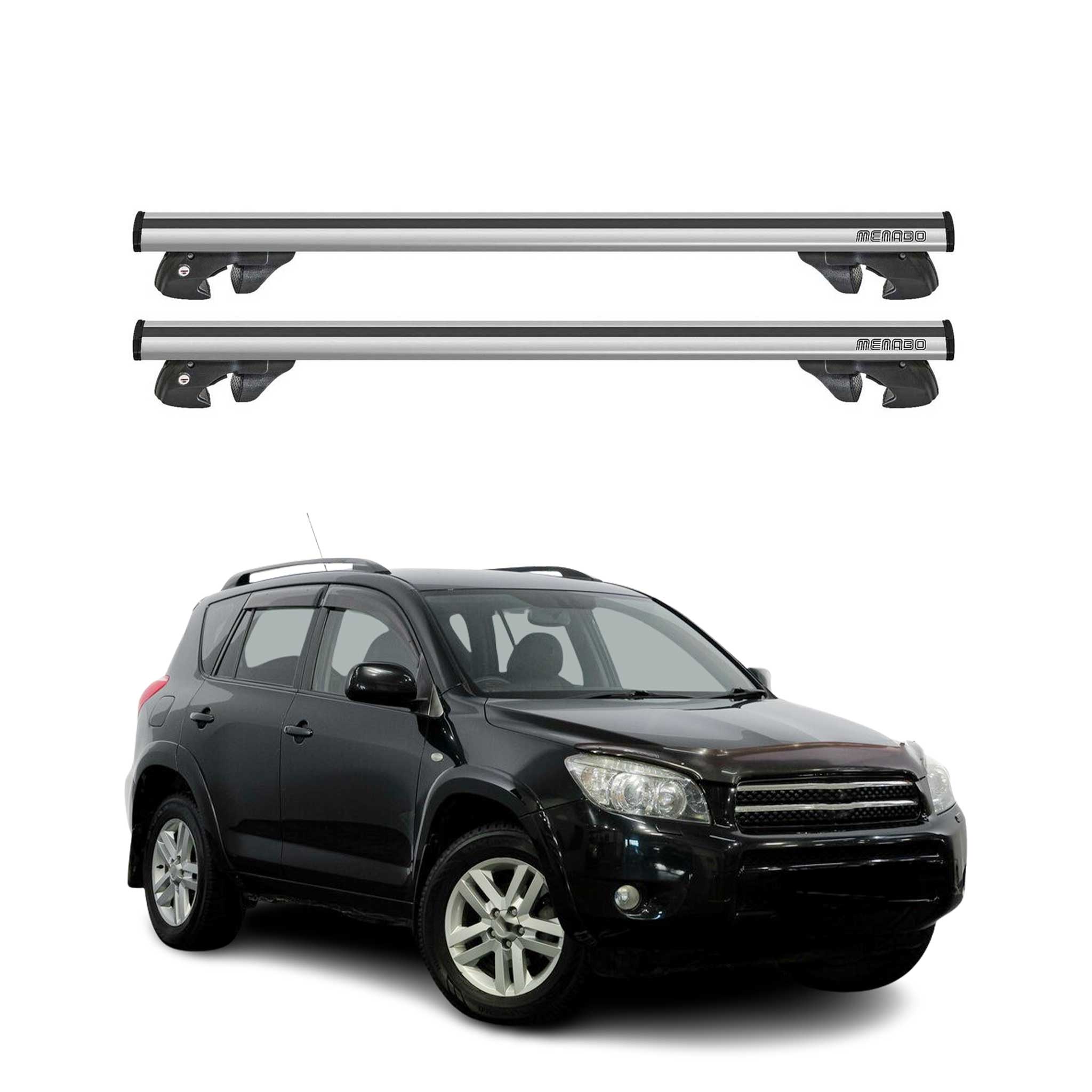 2006-2012 Toyota RAV4 Roof Rack Cross Bars Silver