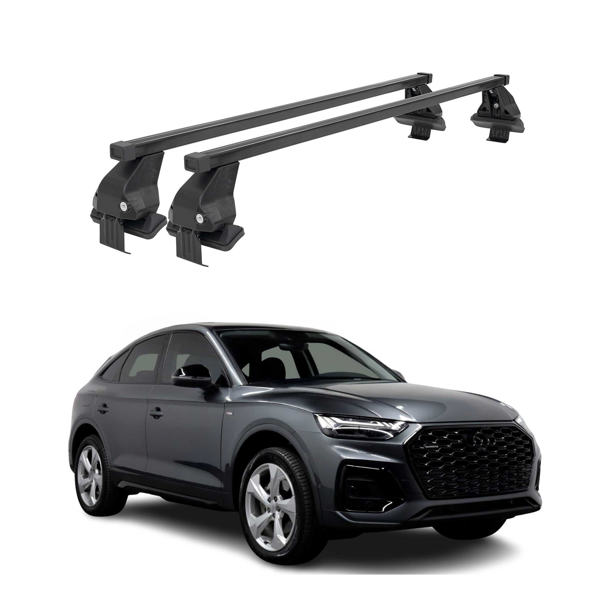 2021-2025 Audi Q5 SQ5 Roof Rack Cross Bars Black