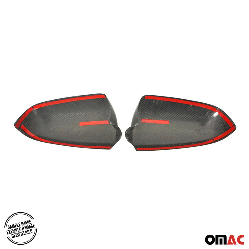 2012-2019 BMW 3 Series F30 Sedan Side Mirror Cover Caps Carbon Fiber Black 2Pcs