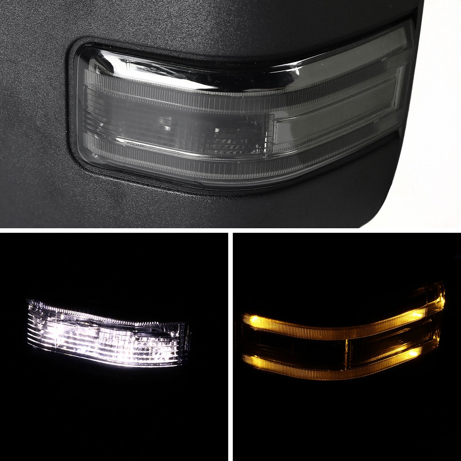 1999-2016 Ford F-250/F-350/F450 Heated Chrome Towing Mirrors Smoke Turn Signal