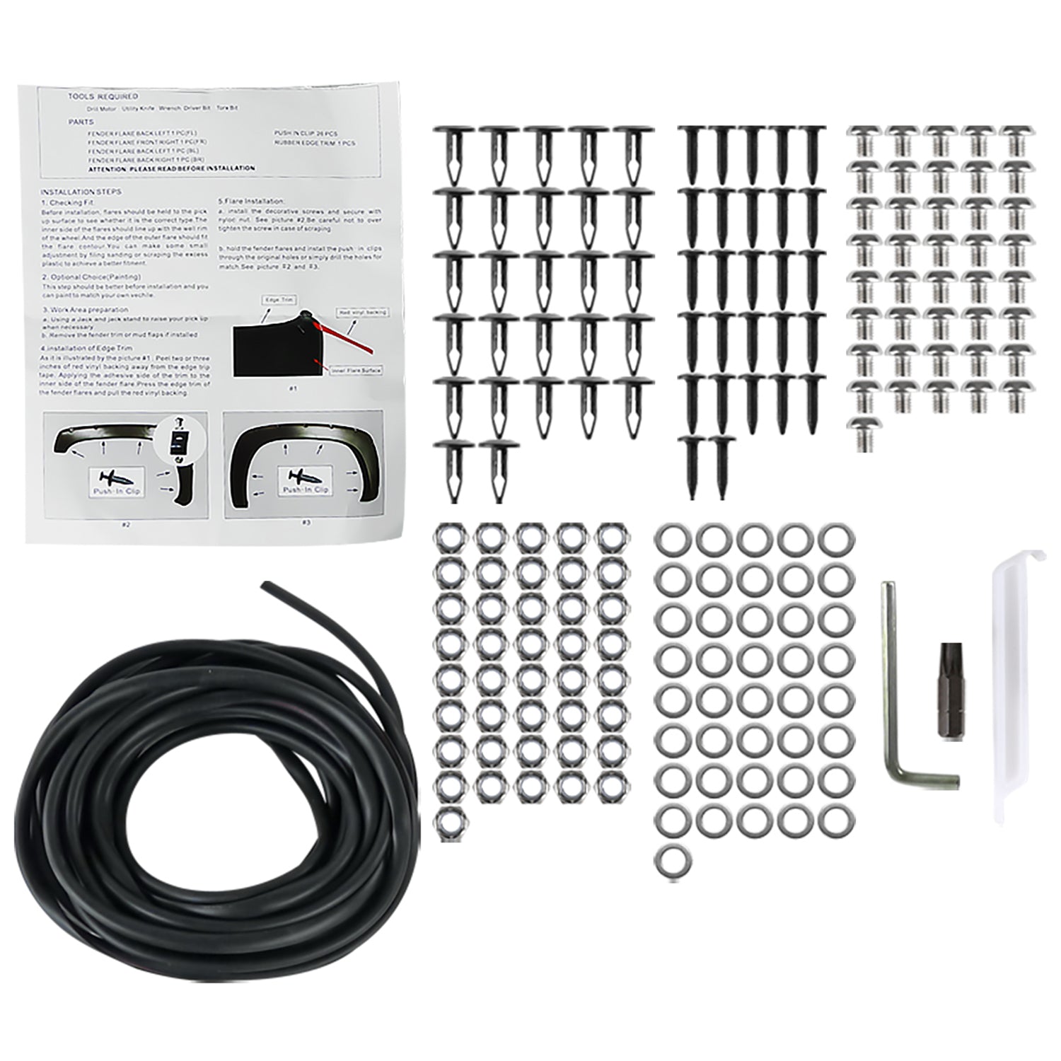 1999-2007 Chevy Silverado / GMC Sierra Smooth Rivet Style Fender Flares