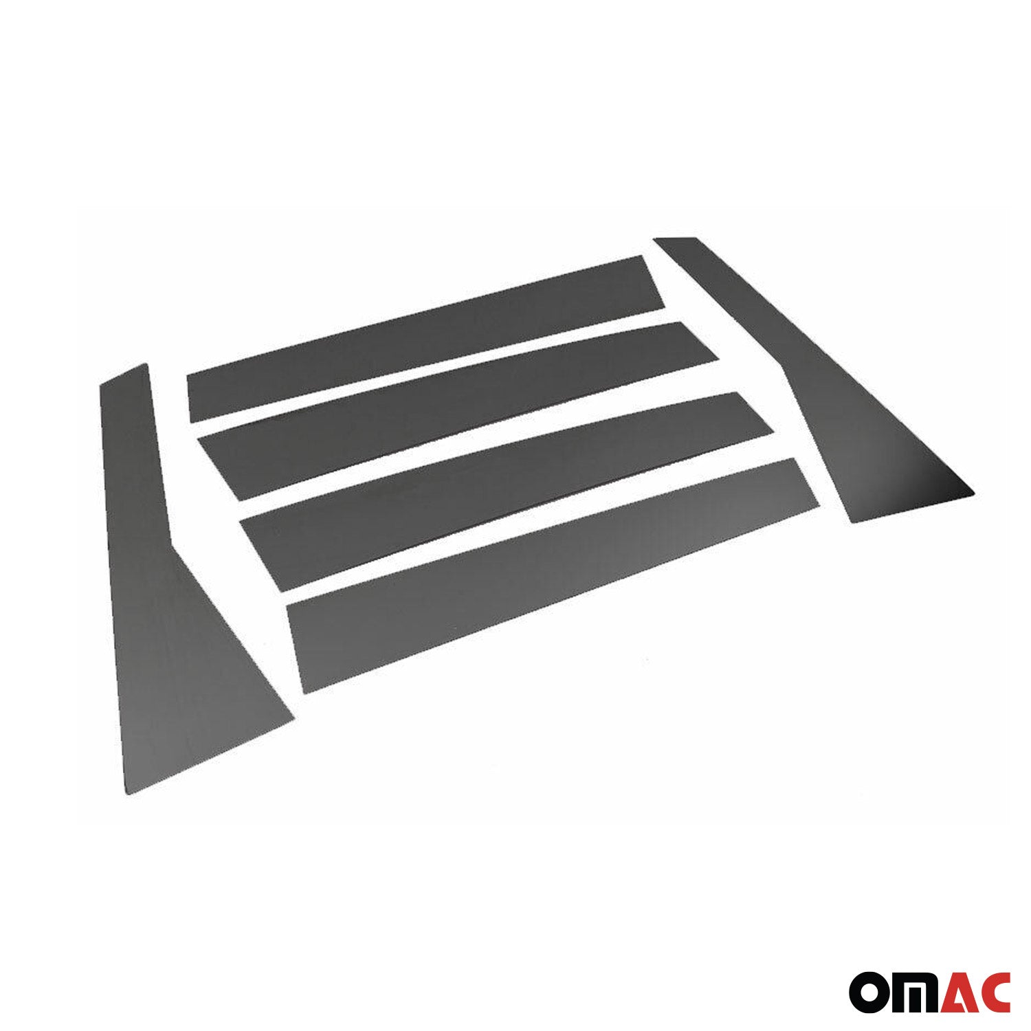 2012-2016 Honda CR-V Window B Pillar Posts Door Trim Cover Stainless Steel Dark 6x