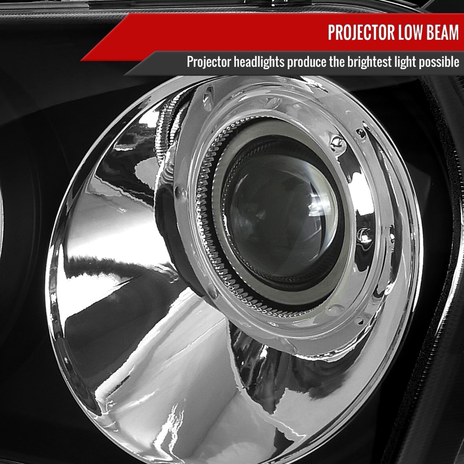 2005-2010 Chrysler 300 Base/LX/Touring Projector Headlights Matte Black/Clear