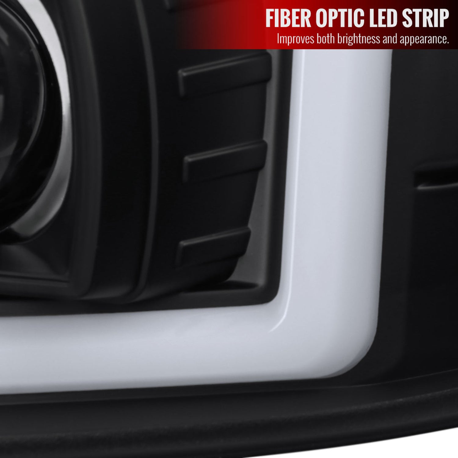 2000-2006 GMC Sierra/Denali/Yukon LED Strip Projector Headlights Matt Black