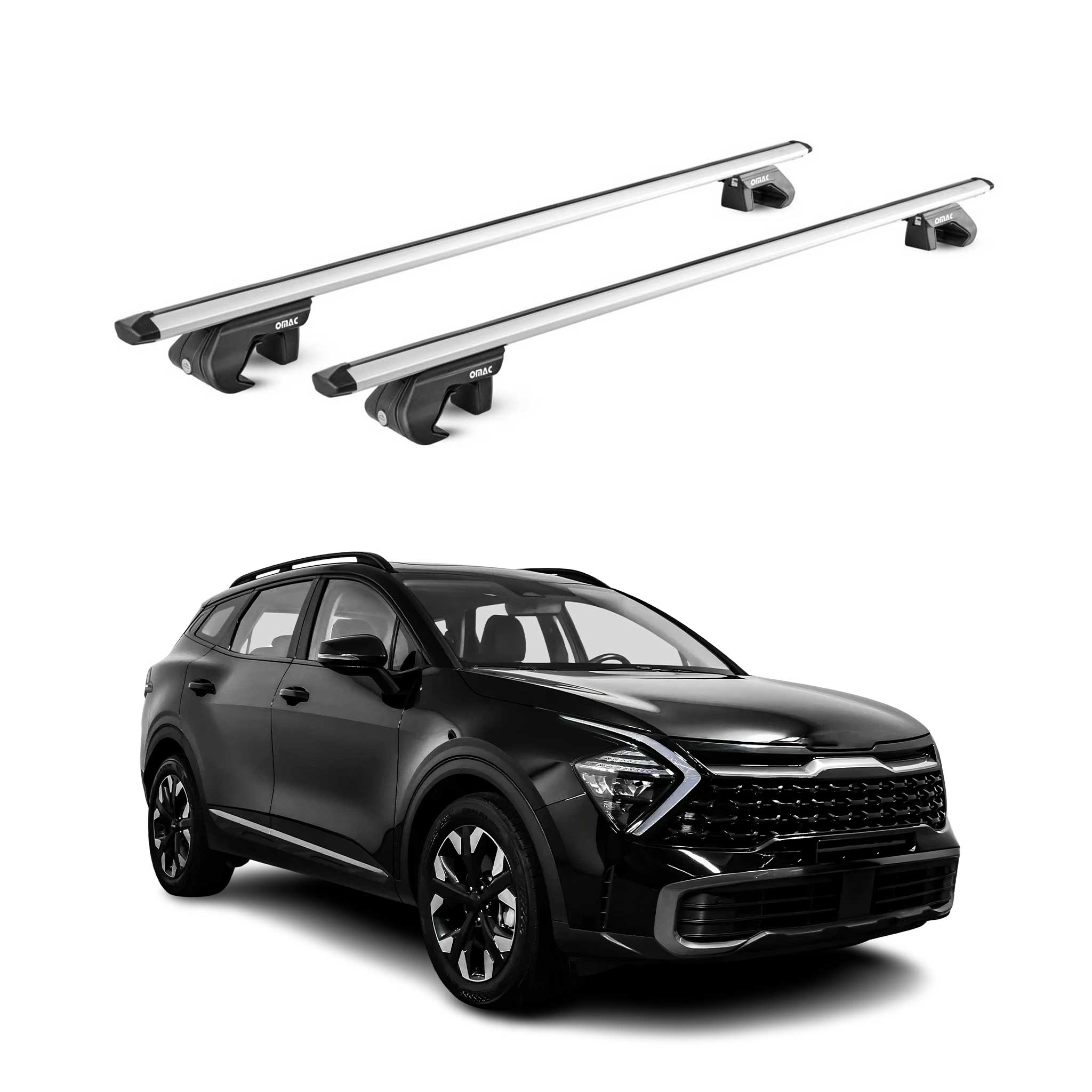 2023-2026 Kia Sportage Roof Rack Cross Bars Silver Lugage Carrier 2 Pcs