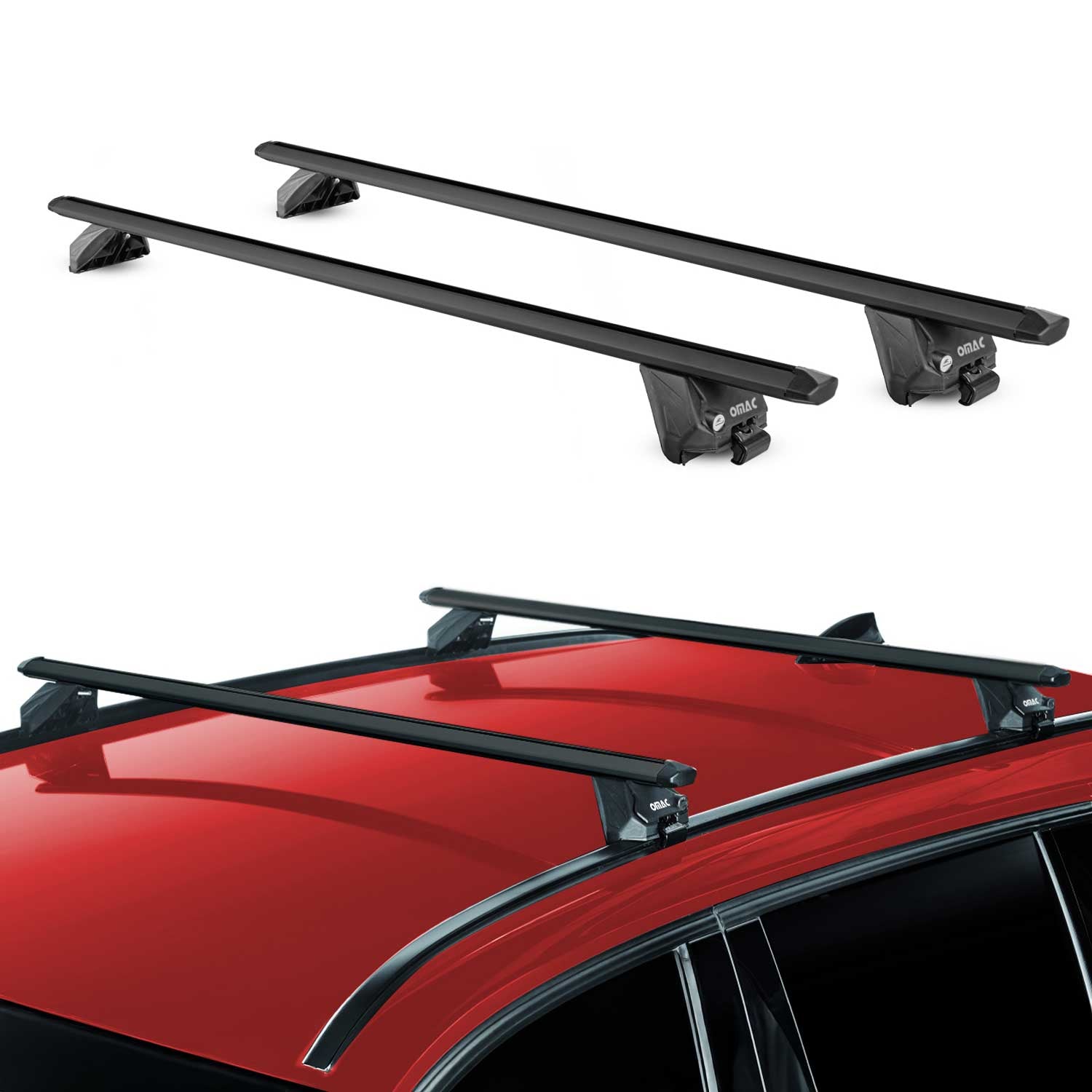2010-2023 BMW 5 Series F11 G31 Wagon Roof Rack Cross Bars Black